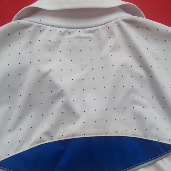 Izod XFG cool-fx white blue golf athletic shirt men's size M - Picture 5 of 8